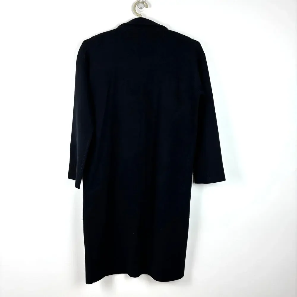 J. Crew Ella open-front long sweater-blazer NEW XS oversized Black AD753